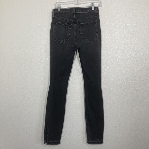 Cotton Citizen Jeans Womens 27 Black Distressed Skinny High Rise Frayed Hem USA - Picture 11 of 16